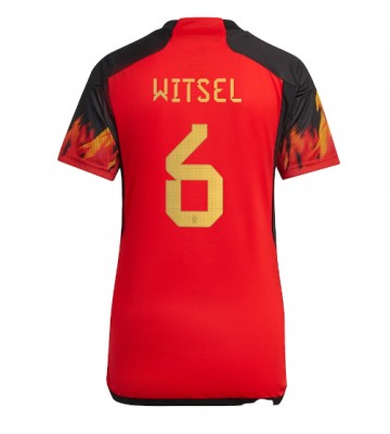 Belgium Axel Witsel #6 Replica Home Stadium Shirt for Women World Cup 2022 Short Sleeve
